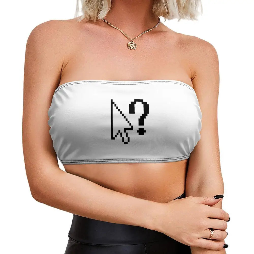 Cursor fashion tube top - white / s