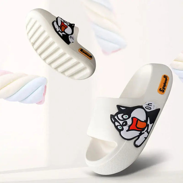 Y2k cute animal slippers for trendy streetwear style - beige husky / 36/37 (insole 23.5cm)