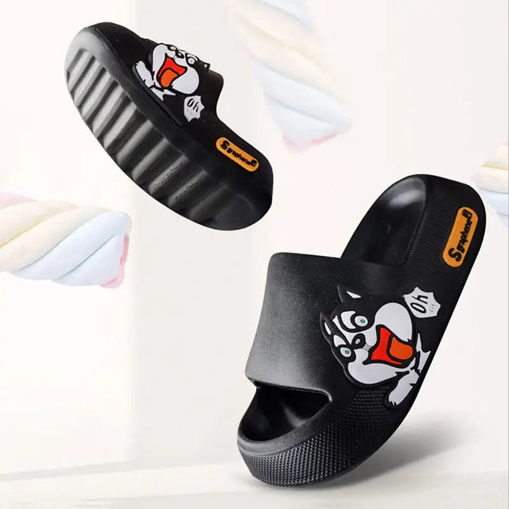 Cute animals slippers y2k - black husky / 36/37 (insole 23.5cm)