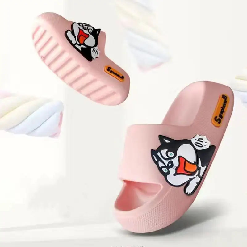 Cute animals slippers y2k - pink husky / 36/37 (insole 23.5cm)