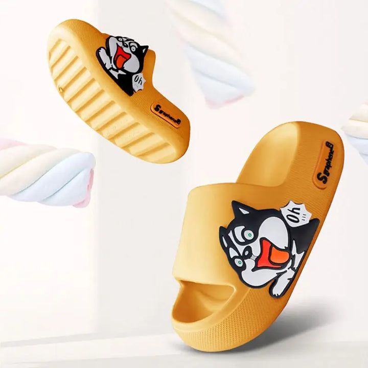 Y2k cute animal slippers for trendy streetwear style - yellow husky / 36/37 (insole 23.5cm)