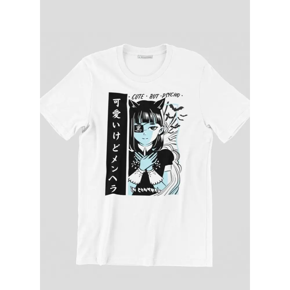 Cute but psycho graphic tee - s / white - t-shirts