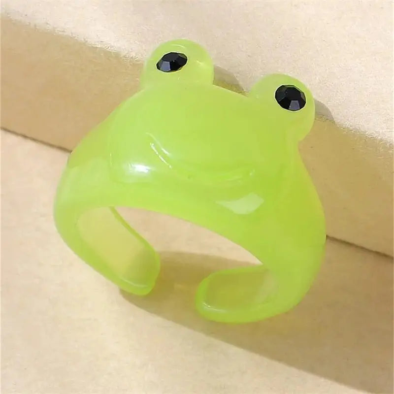 Cute cartoon frog ring