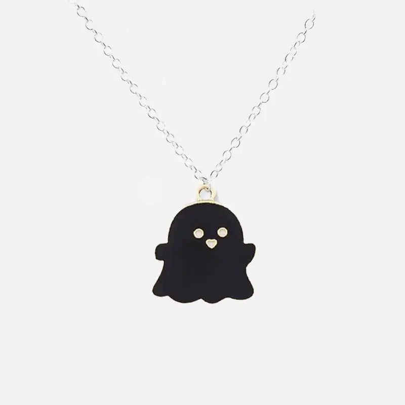 Cute ghosts pendant necklace y2k - black / 45cm - necklaces