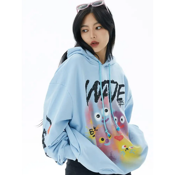 Cute graphic print hoodie y2k - hoodies