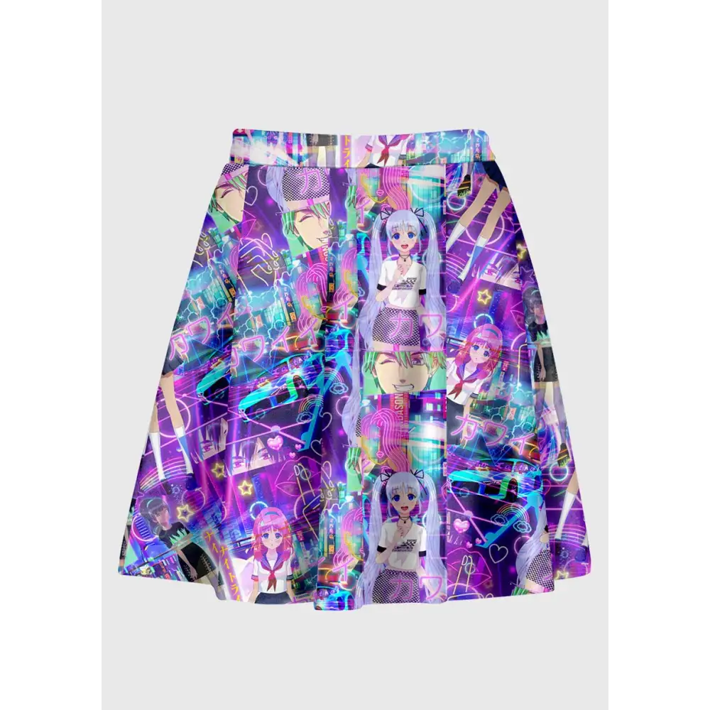 Cyberpop anime skater skirt - s-l