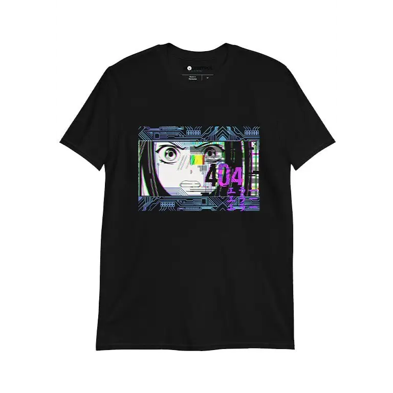 Cyberpunk anime glitch unisex t-shirt