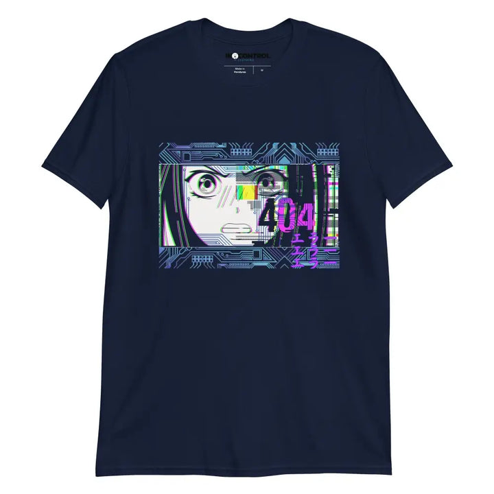 Cyberpunk anime glitch unisex t-shirt - navy / s