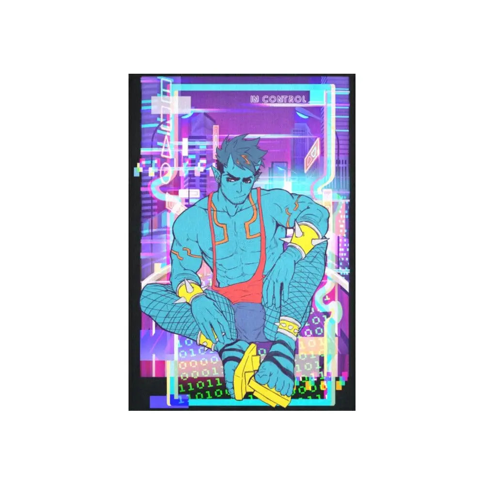 Cyberpunk bara cotton linen wall tapestry 40’’x 60’’ - one size