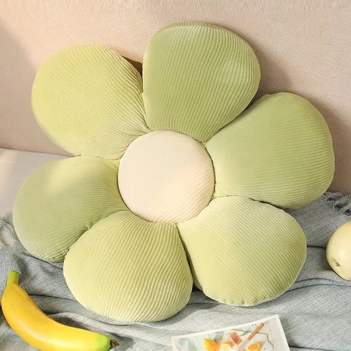 Y2k aesthetic daisy pillow for stylish home decor - green / 35cm