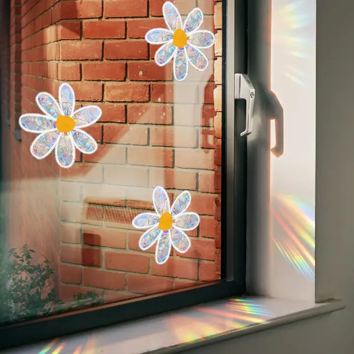 Daisy sun catcher stickers for a bright and playful decor