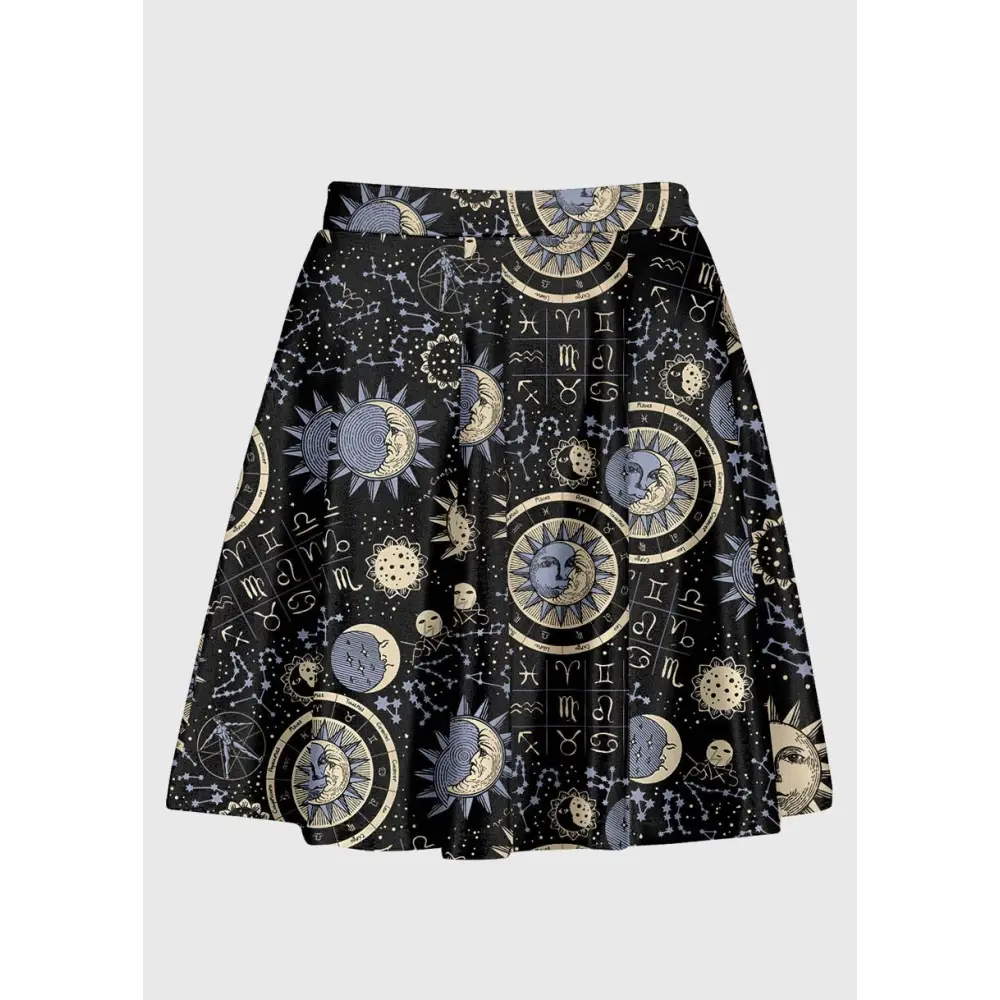 Dark academia astrology zodiac skirt - s-l