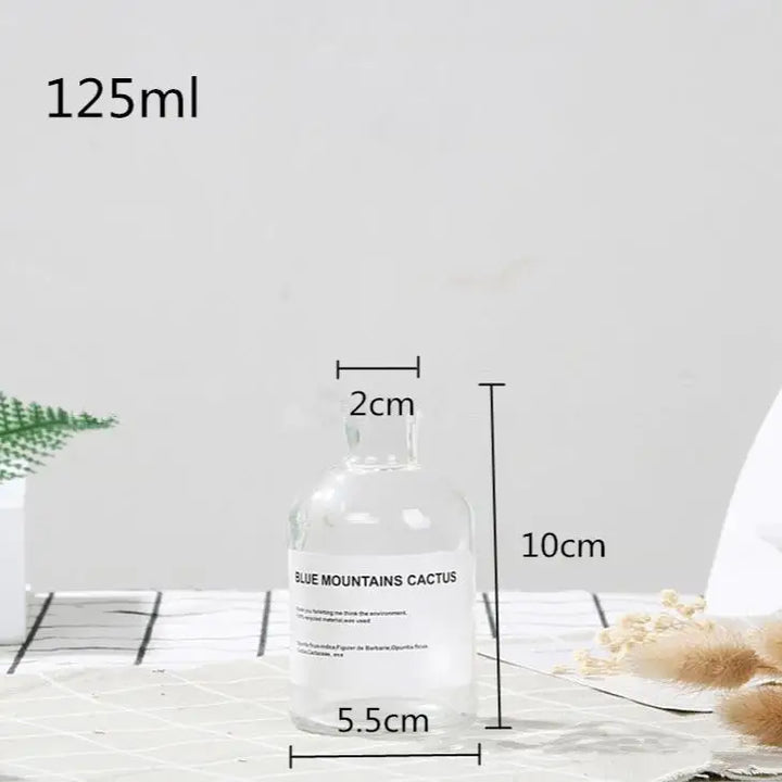 Dark academia flower vase for aesthetic home decor - clear / 125ml / small