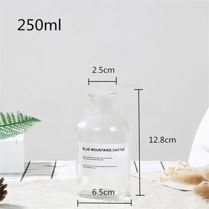 Dark academia flower vase for aesthetic home decor - clear / 250ml / small