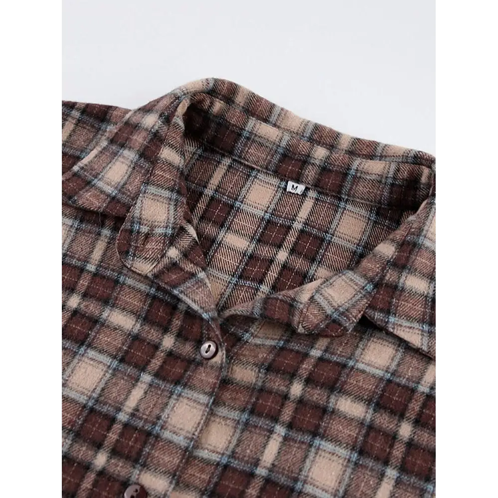 Dark academia plaid shirt