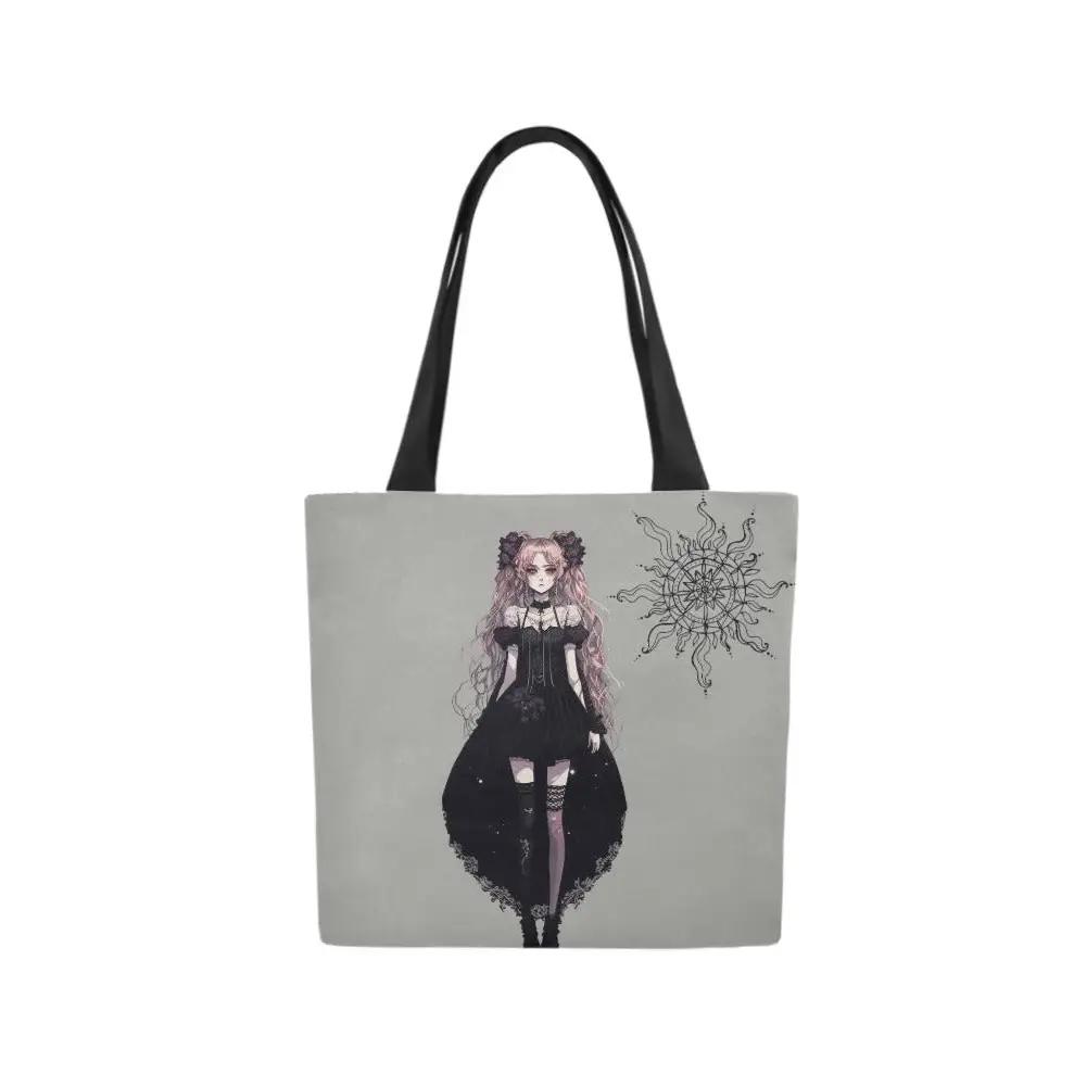 Dark academia sun and moon sign tote bag - canvas (1657)