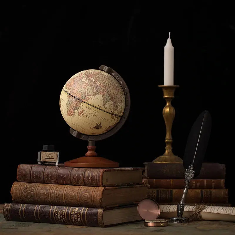 Dark academia world globe for aesthetic room decor