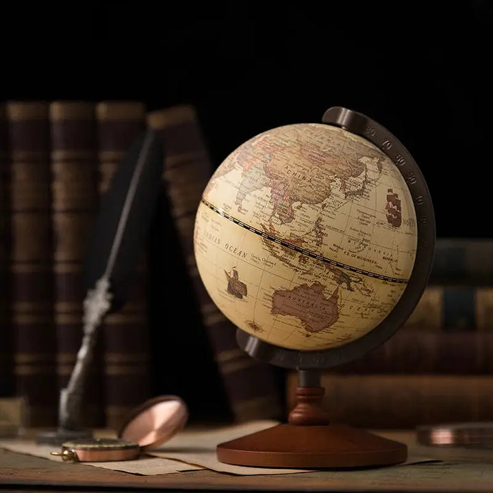 Dark academia world globe for aesthetic room decor