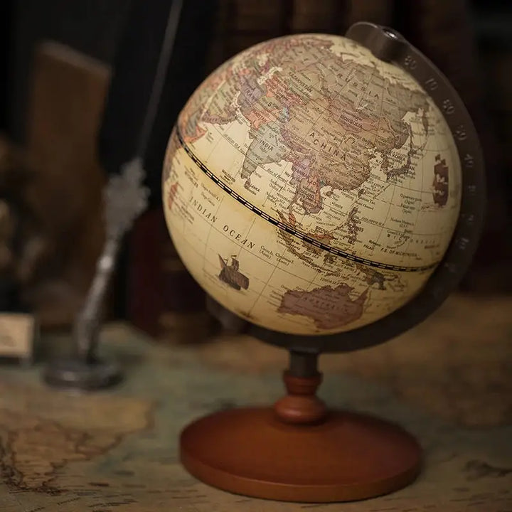 Dark academia world globe for aesthetic room decor