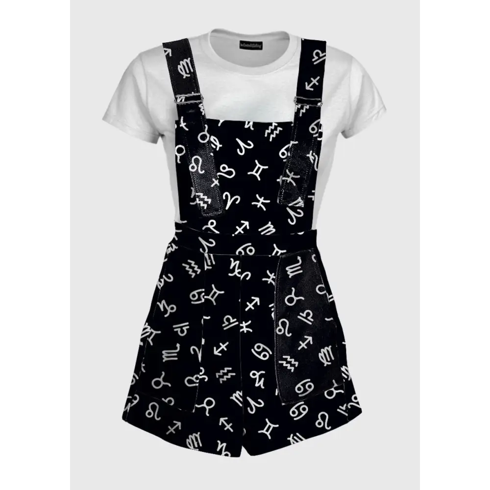 Dark astrology zodiac overalls