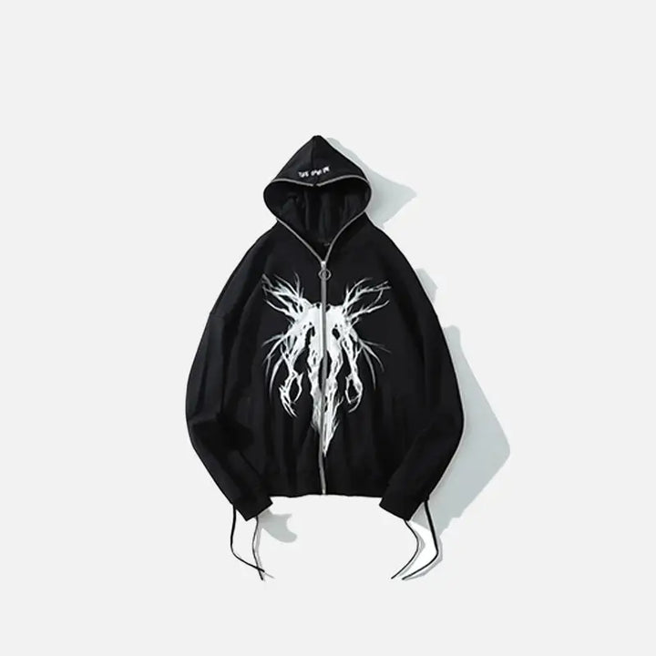 Dark thoughts hoodies y2k - black / m