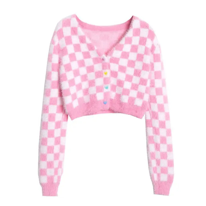 Daydream checkered cardigan - sweatshirts