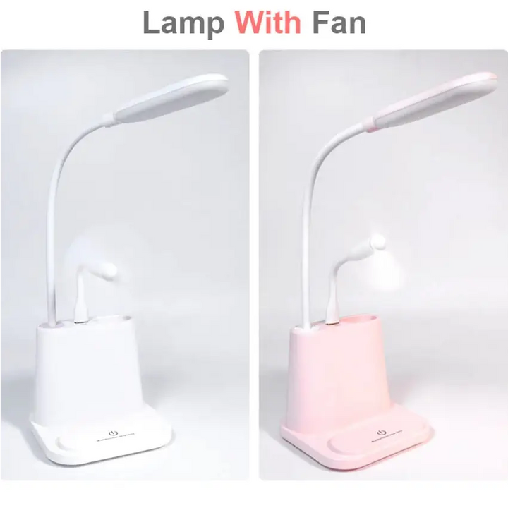 Aesthetic y2k desk lamp with fan for study and office