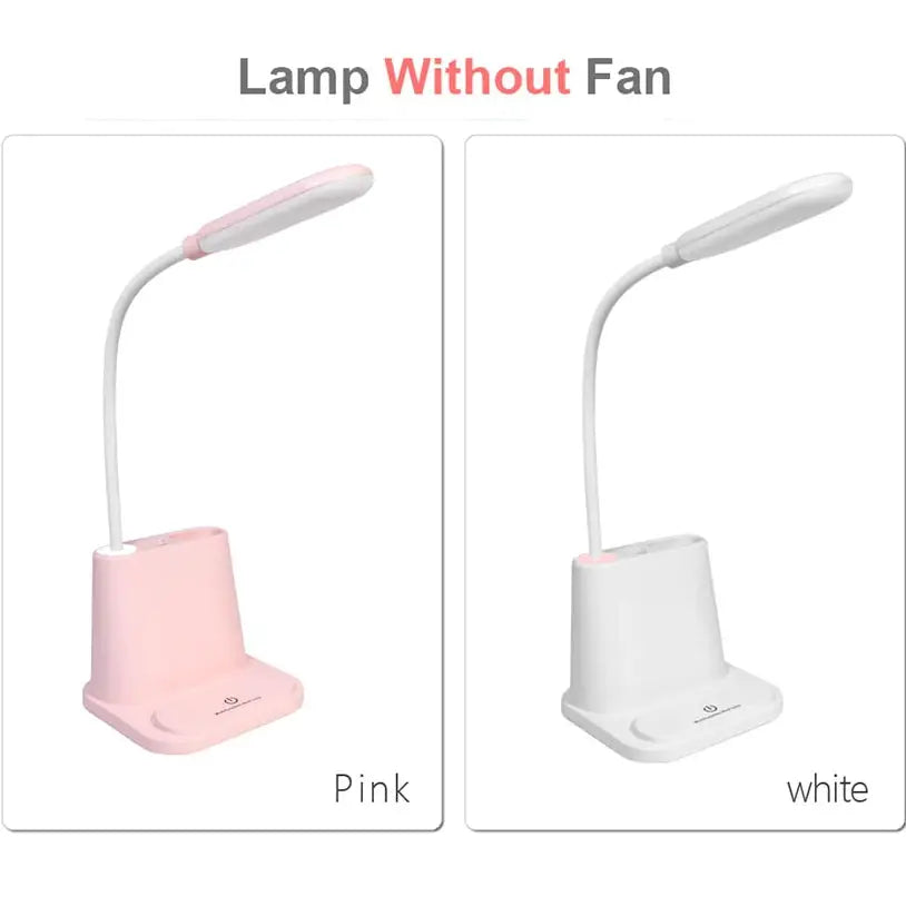 Aesthetic y2k desk lamp with fan for study and office