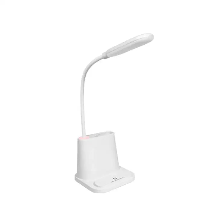 Aesthetic y2k desk lamp with fan for study and office - white without