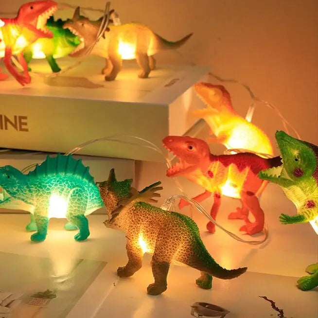 Aesthetic dinosaur string lights for a fun room decor vibe