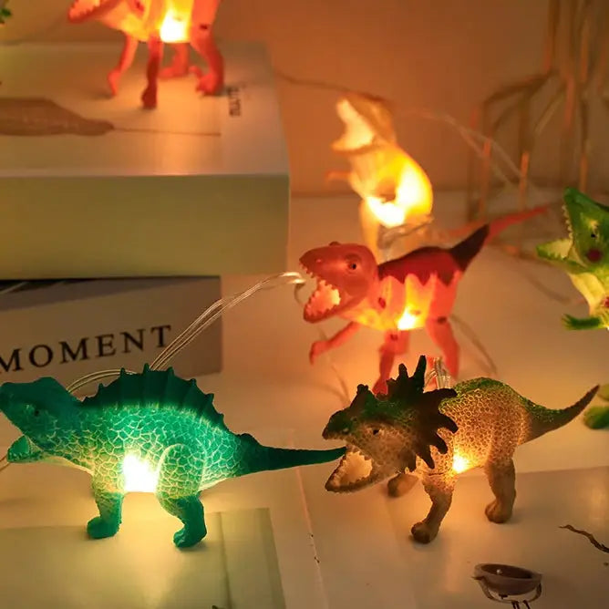 Aesthetic dinosaur string lights for a fun room decor vibe