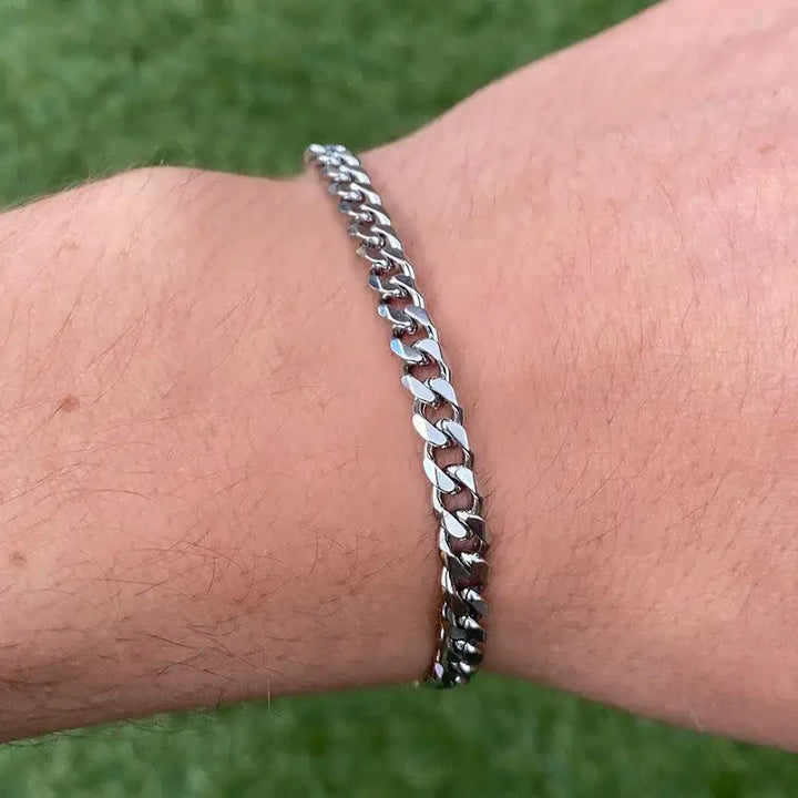 Double twist stainless steel chain bracelet y2k - 14 - bracelets