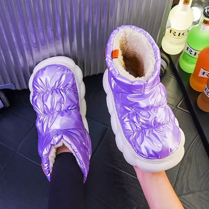 Y2k fuzzy fabric slipper for comfortable streetwear style - purple / 34-35(foot 225mm) - slippers