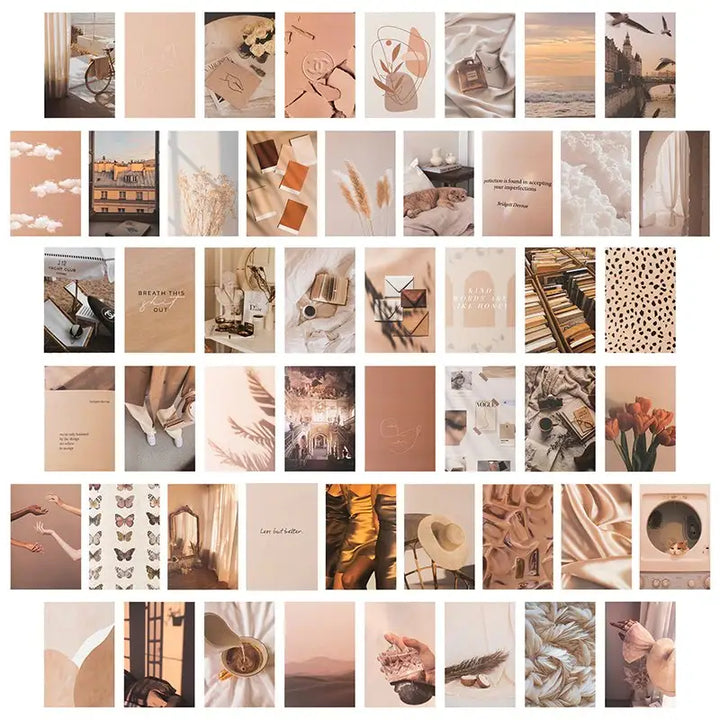 Dreamy aesthetic collage kit for stylish room decor