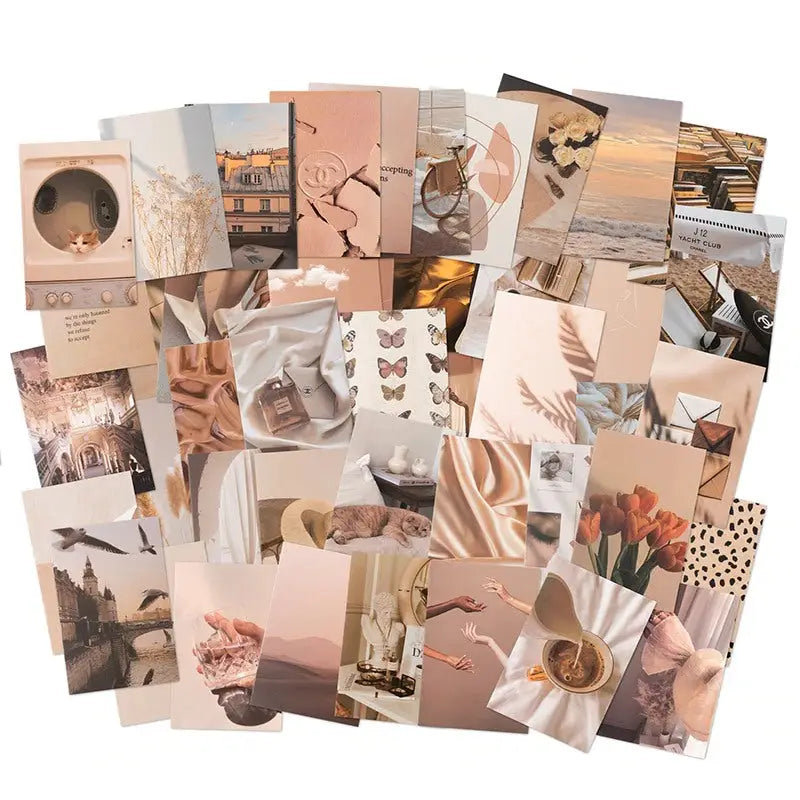 Dreamy aesthetic collage kit for stylish room decor