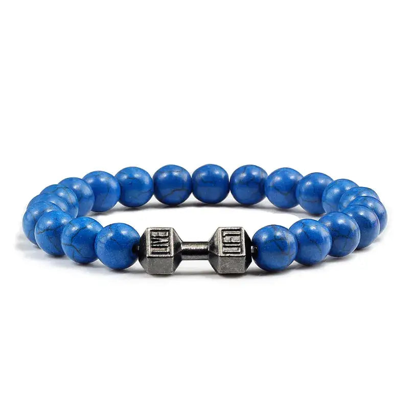 Dumbbell volcanic bracelets y2k - dark blue black