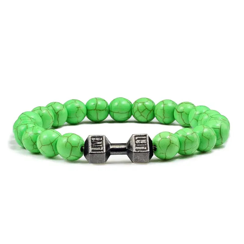 Dumbbell volcanic bracelets y2k - green black