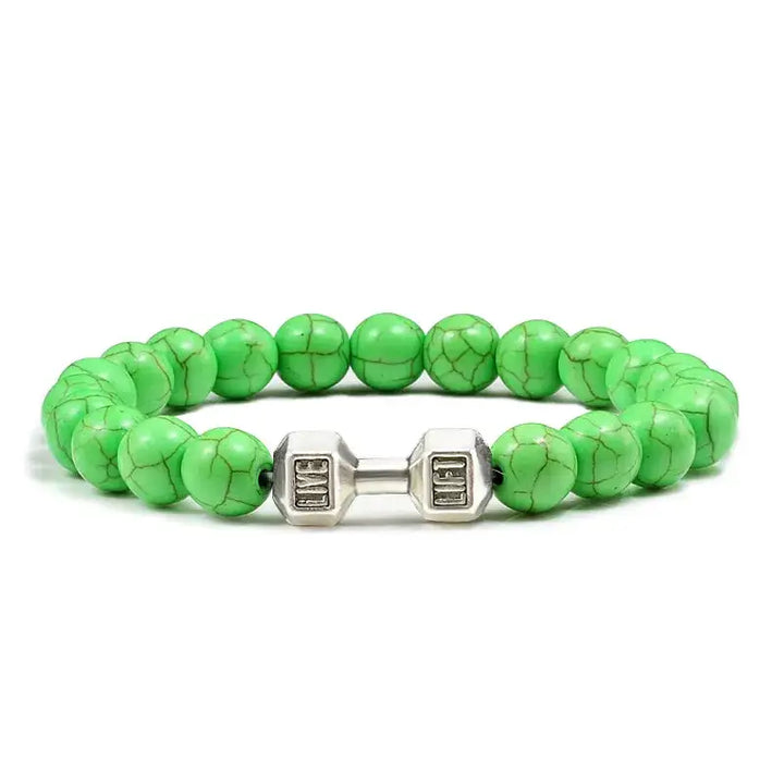 Dumbbell volcanic bracelets y2k - green sliver color