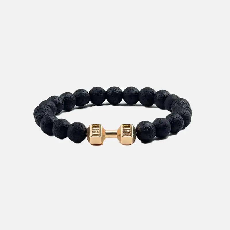 Dumbbell volcanic bracelets y2k - lava gold color