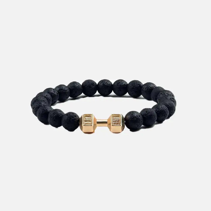 Dumbbell volcanic bracelets y2k - lava gold color