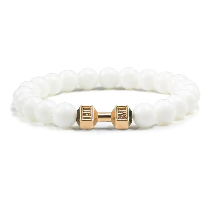 Dumbbell volcanic bracelets y2k - white gold color