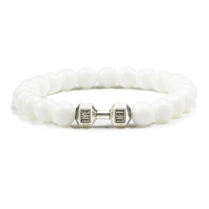 Dumbbell volcanic bracelets y2k - white sliver color
