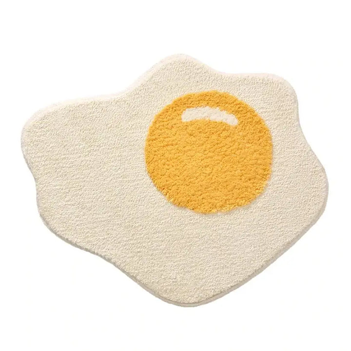 Kawaii egg bathroom rug for aesthetic decor