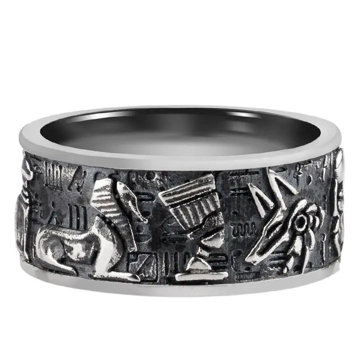 Egyptian gods silver retro ring y2k - rings