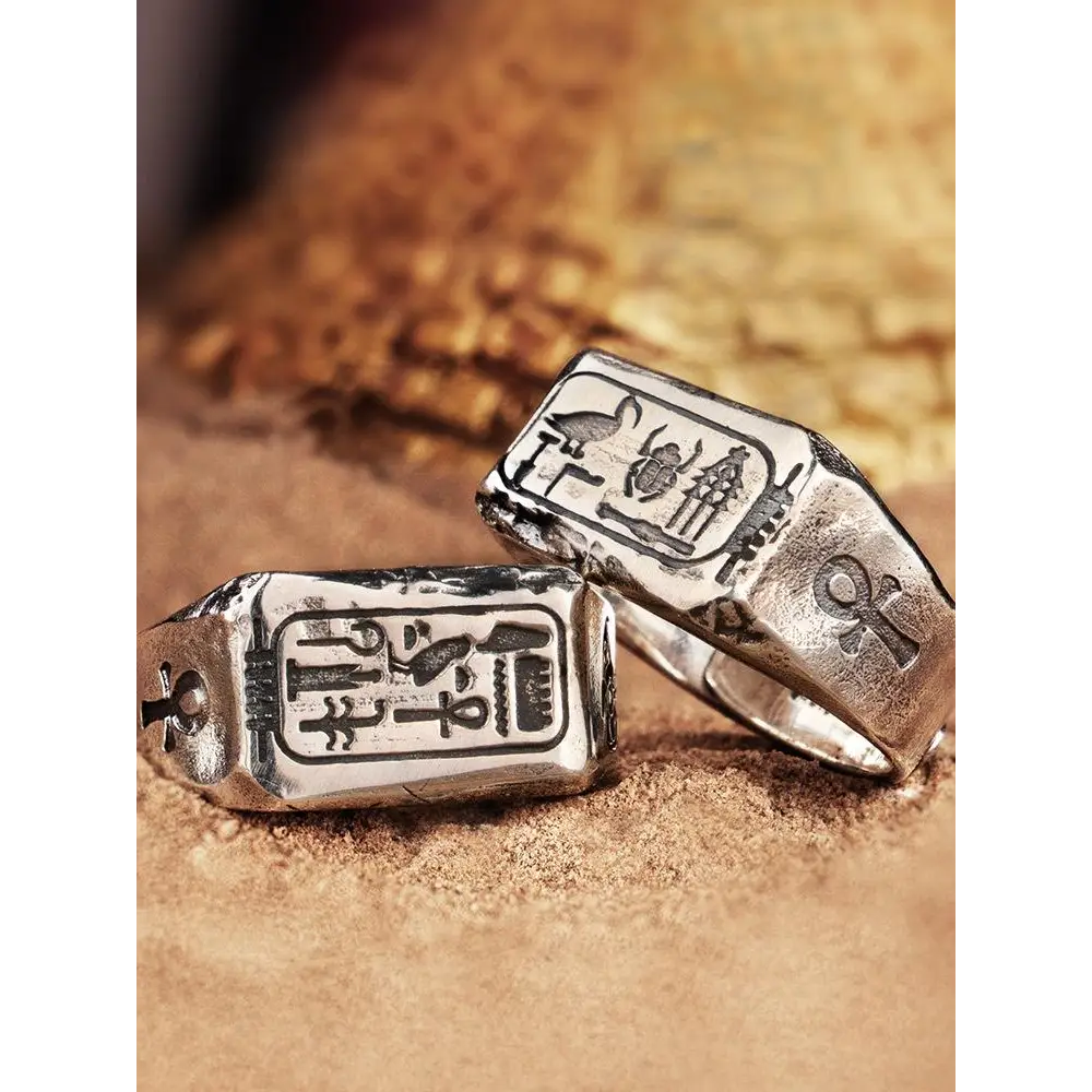 Egyptian pharaoh anubis ring y2k - rings