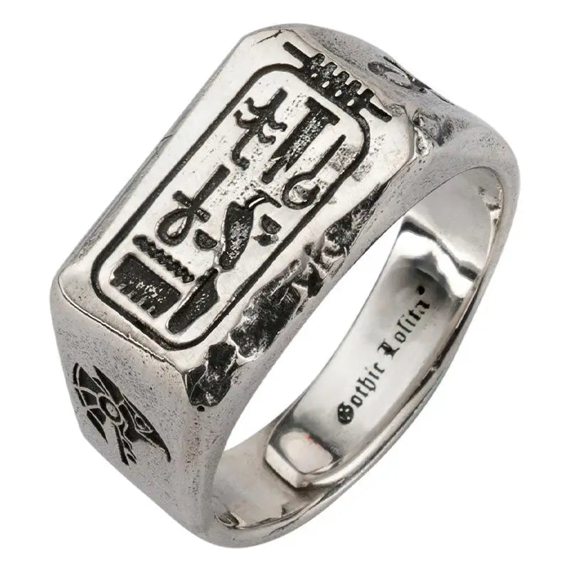 Egyptian pharaoh anubis ring y2k - rings