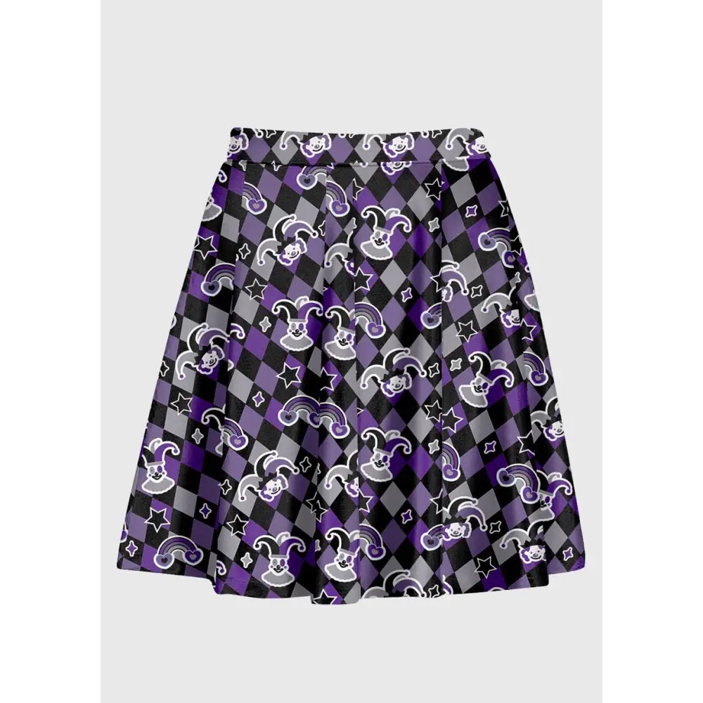 Emo clowncore high waist skirt for unique alternative fashion - s-l / black