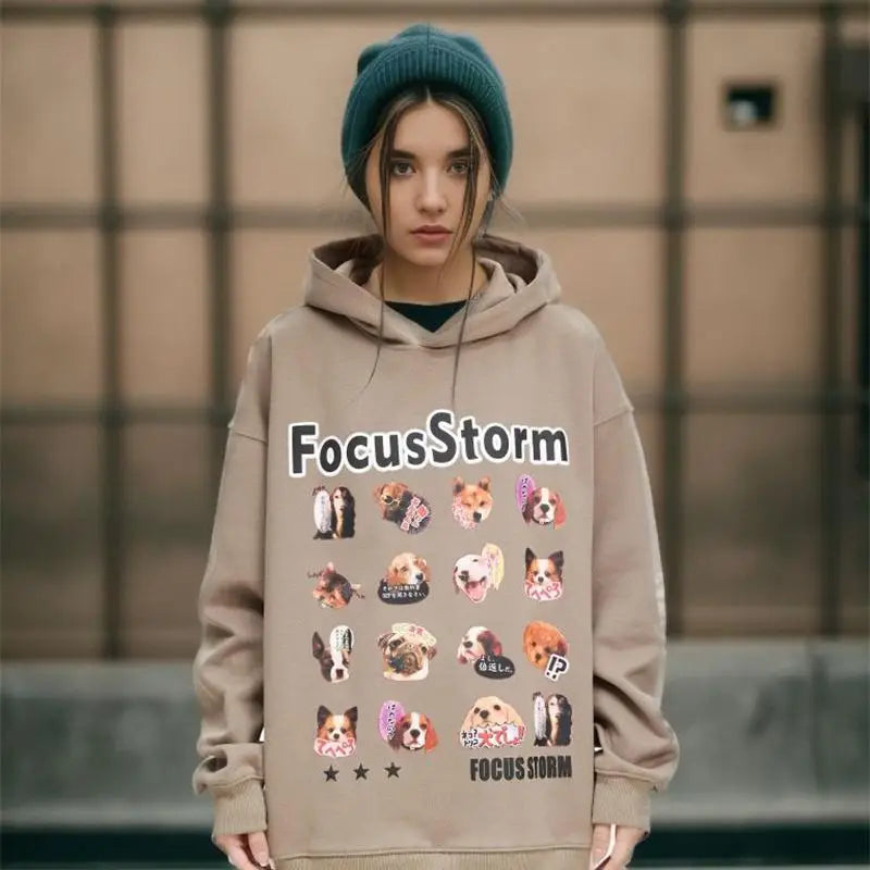 Emoji dog frame hoodie y2k - hoodies