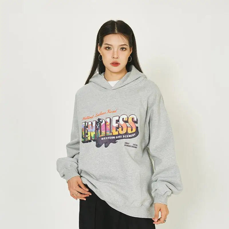 Endless colourful letter print hoodie y2k - hoodies