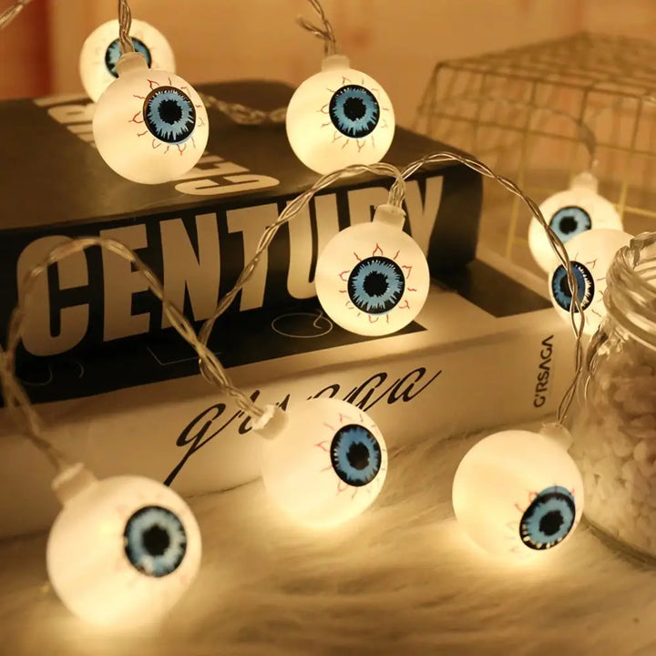 Eye ball string lights for spooky room decor